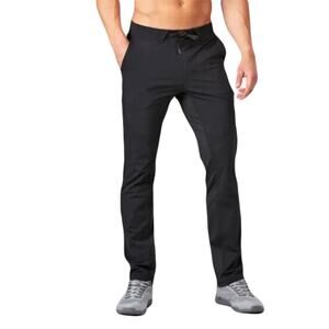 NWOT HYLETE Pants L Inseam32”Black”Helix II”Stretch PullOn Zip-Pocket Drawstring